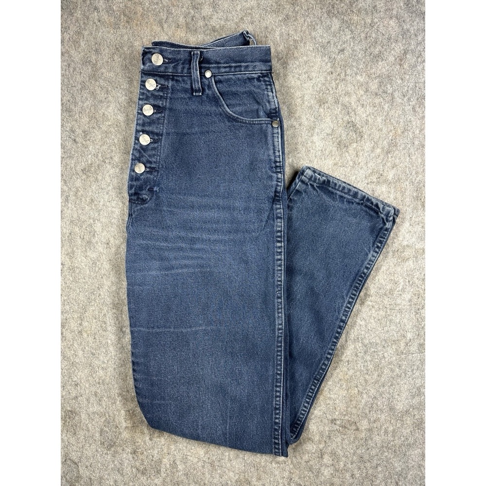 Vintage Wrangler Jeans Womens 30x32 High Rise Button Fly Bare Back Denim